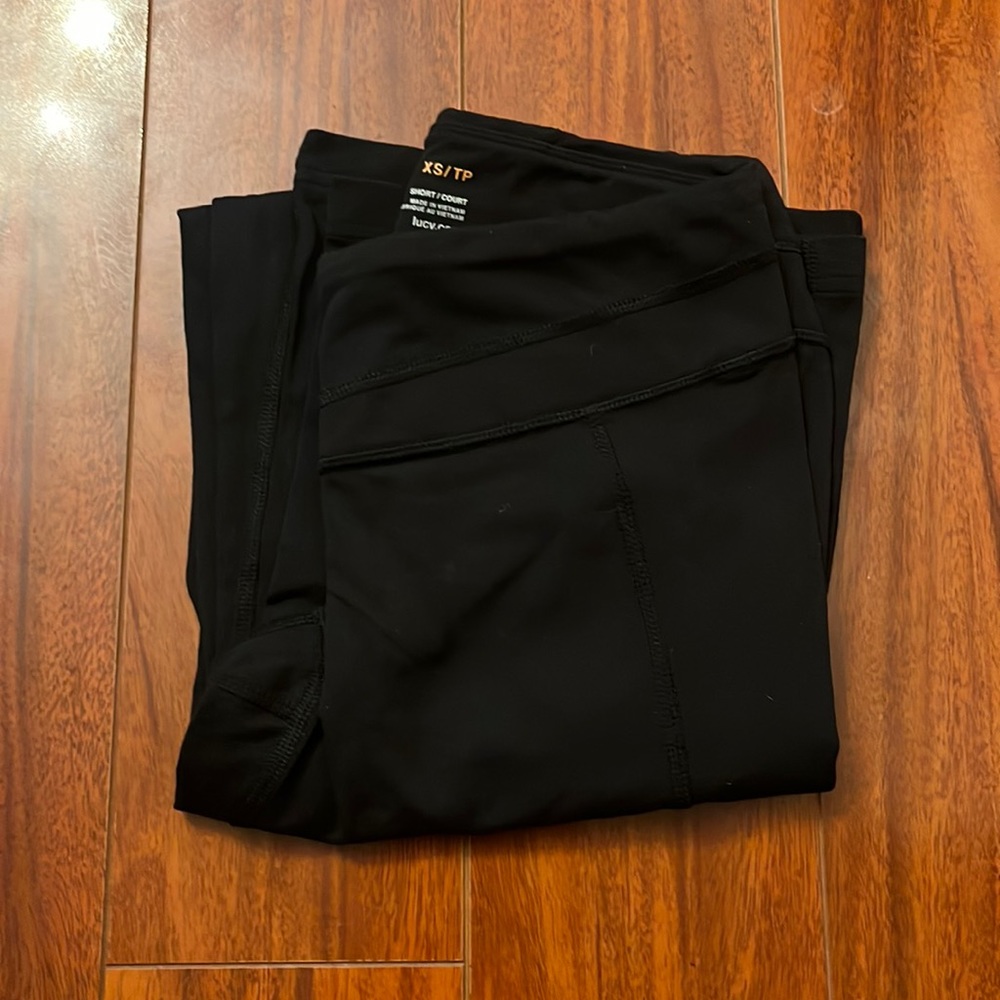 Worn ONCE, Lucy Lotus Collection Yoga Pants in Wide leg, Black, Small